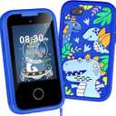 Kids Phone for Boys, Christmas Birthday Gifts for Boy Girl Age 3-10 Kids Toys Cell Phone, 2.8" Touchscreen Toddler Learning Play Toy Phone with Dual Camera, Game, Music Player, 8GB Card Blue