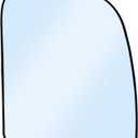 Passenger Right Side Heated Mirror Glass Replacement for 2002-2014 Ford E150 E250 E350 E450, 2000-2005 Ford Excursion, 1999-2007 Ford F-250 F-350 F-450 F-550 Side View Heated Convex Mirror