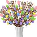 Artificial Picks Easter Spray Vine with Easter Eggs Berries Floral Stems
