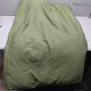 Sytopia 42 Inch Canvas Indestructible Outdoor Dog Bed for Extra Large Dogs, Chew Proof Dog Bed with Waterproof Washable Removable Cover, Indoor Patio Pet Pad for Crate, Green