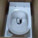 MEJE Wall Hung Toilet Bowl including Soft Close Seat, Dual Flush, Glossy White (Seat Included)