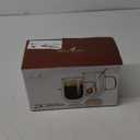 Double Walled Glass Coffee Mugs 16 OZ, Borosilicate Glass Coffee Cups Set of 2 with Spoons, Insulated Clear Coffee Mug for Hot Beverages, Cappuccino, Latte, Tea Bag.