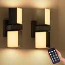 XMCOSY+ Outdoor Wall Lights, 1400LM Smart RGBCW Exterior Lighting Fixtures Adjustable Dual-Head Outdoor Light Fixture, WiFi APP Control, Alexa Compatible, Waterproof Porch Lights Outdoor, 2 Pack