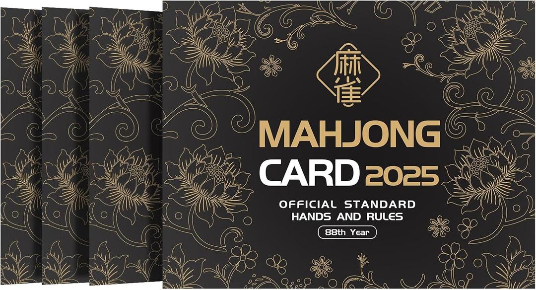 2 x Mahjong Cards 2025 Official Large Print American Mahjong Card Set (Black)