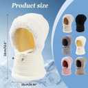 3-in-1 Women's Winter Beanie Hat Set - Fleece-Lined Knit Beanie, Scarf & Mask Combo for Ultimate Warmth & Style - Perfect for Snowy Days Grey