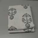 jinchan Linen Floral Curtains for Living Room 84 Inch Length Black Flower Cottage Core Farmhouse Curtains Rod Pocket Back Tab Boho Semi Sheer Window Drapes Bedroom Set 2 Panels Black on Beige