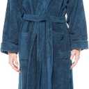 Arus Men's Hood'n Full Ankle Length Hooded Turkish Cotton Bathrobe (Medium)