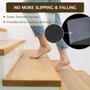 Clear Stair Treads Non Slip 30"x6", 15-Pack Anti Slip Strips for Wooden Steps Indoor, Transparent Adhesive Pre-Cut Stair Step Grips, Safety for Elderly, Children and Dogs