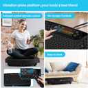 SoftGym Vibration Plate Exercise Machine for Lymphatic Drainage,Power Vibrate Stand Shake Board 450 Lbs Capacity Whole Body Workout Waver with Fitness Resistance Bands Weight Loss Gifts for Women Men