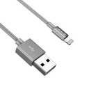 Apple MFI Certified Lightning to USB Cable - Crave Premium Nylon Braided Cable 4 FT - Slate