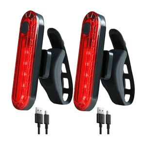 1 pack USB Rechargeable LED Bike Tail Light Bicycle Rear Cycling Night Essential Reflector Seat Back Safety Lamp Waterproof Bright Warning Flash MTB Light for Men Women Kids