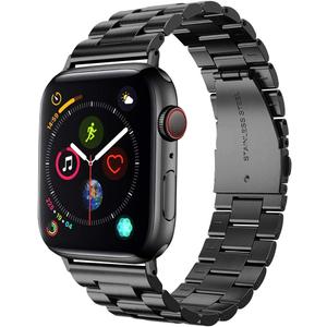 SUPOIX Compatible with Apple Watch Bands 46mm/44mm/45mm/49mm/42mm/41mm/40mm/38mm,Stainless Steel Metal Band for iwatch 11/10/9/8/7/6/5/4/SE/3/2/1/Ultra 3 2 1 for Men & Women (Space Black)