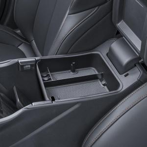 Center Console Organizer Compatible with 2026 Jeep Cherokee Accessories, Armrest Storage Tray Insert with Divider Shelf & USB Hole, ABS Console Organizer with Rubber (Not Fit Grand Cherokee)