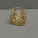 Mini Crown Cake Topper Princess and Prince Crystal Headpiece Tiara Rhinestone Crown Cake Decoration for Wedding Birthday Baby Shower Party Favors (Golden)