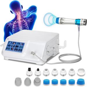 Shockwave Therapy Machine for Pain Relief, ESWT Shock Wave Therapy Device with 7 Massage Heads for Deep Tissue, Non-Invasive Pain-Free Muscle Relief for Back, Waist, Leg, Elbow, Neck, Shoulder and ED