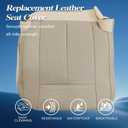 GXARTS Driver and Passenger Side Bottom Replacement Leather Seat Cover Tan Compatible with Ford Expedition 2007 2008 2009 2010 2011 2012 2013 2014