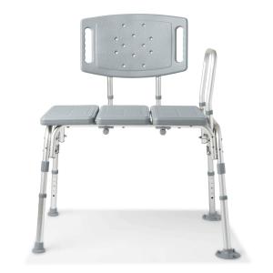 Medline Bariactric Tub Transfer Bench with Anti-Slip Suction Feet, Lightweight for Easy Movement, for Use as a Shower Bench or Bath Seat - 500lb Weight Capacity