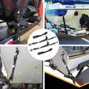 Boat Trailer Transom Ratchet Tie Down Straps Short with Latching Hooks and Soft Loop 2400 LBS, Safety Nylon Straps with Ratchet Buckle to Secure Transport Boat, Pontoon, Jet Ski, PWC, Kayak Motorcycle (Black)
