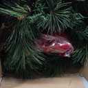 4 Pack Christmas Window Swags 33 Inch Christmas Mailbox Swags with Red Velvet Bow Greenery Window Swag Outdoor for Front Door Lintel Mantel Wall Home Decor