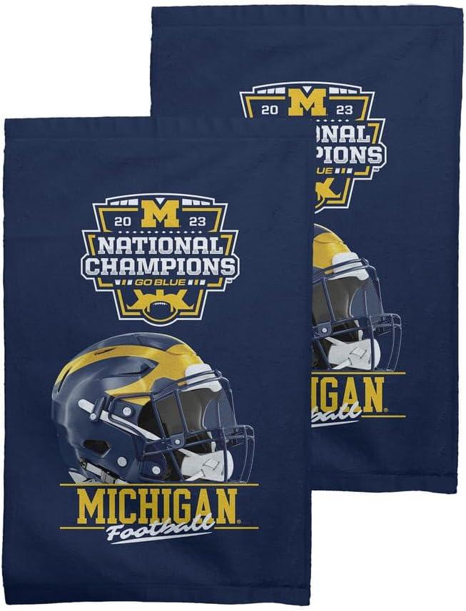 Northwest NCAA Michigan Wolverines 2023 FBC National Champions Fan Towel 2-Pack, 16" x 25", Rally Home