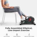 Sunny Health & Fitness Under Desk Pedal Elliptical Machine, Adjustable Resistance Leg Exerciser Office Home Workout While Sitting for Seniors
