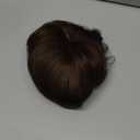 Hair Toppers for Women Real Human Hair, 360 3D Human Hair Toppers for Women with Thinning Hair Upgrade Middle Part Clip in Bangs (Medium Brown, 14 Inch-3D-Side)