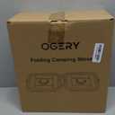 OGERY 2-Burner Foldable Camping Stove with Griddle (Textured & Smooth) and Carrying Bag, Portable Propane Camp Stove with 2 Adjustable Burners & Piezo Ignition, for Camping Tailgating Essentials Gear (Green)