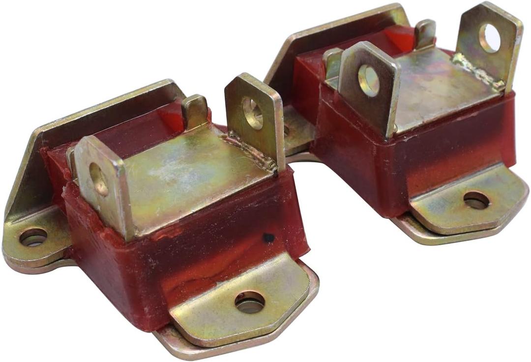 A Pair Polyurethane Motor Engine Mounts Bracket Red Compatible for Small & Big Block Chevy Engine SBC BBC 350