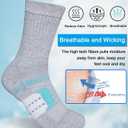 Womens Cushioned Athletic Running Crew Socks Breathable Wicking Comfort Hiking Socks 5 Pairs (Gray)