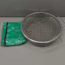 2PCS Soil Sifter for Gardening with Handle,Stainless Steel Rock Compost Soil Sifter for 5 Gallon Bucket,1/4in,1/8in Mesh Garden Sifting Screen Gravel Sawdust Vermicompost with Repotting Mat