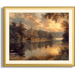 Art Shoppe Framed Print Wall Art, Vintage Wall Dcor for Living Room, Bedroom, Office, High-Resolution Image on Premium Art Paper, 3/4" Frame with Plexiglass Front, Ready to Hang, 17"x21"