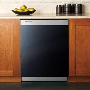 Black Dishwasher Magnet Cover Decorative Black Magnetic Dishwasher Door Panel Decal for Home Kitchen,Brushed Black Sticker Magnet Sheet Refrigerator Skin Wrap,Magnetic 23"x 26"