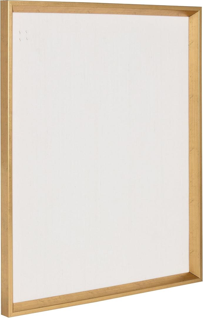Kate and Laurel Calter Framed Linen Fabric Pinboard, 21.5x27.5, Gold (27.5" x 21.5", Gold)
