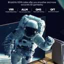 Highwings 10K 8K HDMI Cable 10FT, 4K@120Hz 144Hz HDMI 2.1 Cord Ultra High Speed 48Gbps, Durable, Flexible, for Gaming Monitor, Game Console, Graphics Card, Streaming Media, TV, Ethernet, SoundBar (Black)