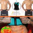 NonEcho Men Sauna Vest Hot Sweat Waist Trainer Corset Neoprene Tank Top Shapewear Slimming Shirt Workout Suit, XL