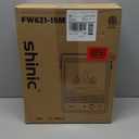 Shinic Electric Fireplace Heaters for Indoor Use,1500W Space Heater with Crackling Sound & 3D Realistic Flame, Safety Protection, Mini Portable Fireplace Heater for Home Christmas Decoration, Walnut