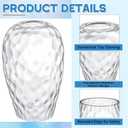 Teenyyou 1 Set Oval Glass Lamp Shade 9.25" High x 5.9" Diameter Glass Pendant Light Fixtures Lampshade Replacement Compatible with E26 for Kitchen Island Ceiling Pendant (Transparent Hammer Pattern)