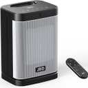 Space Heater, JRD 1500W Ceramic Portable Electric Heater with Remote, Rapid Heating, Thermostat, 80 Oscillation, 12H Timer, Small Quiet Desk Heater for Indoor Use Bedroom Home Office (Silver)