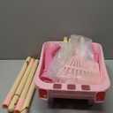 Kids Gardening Set with Wheelbarrow, Real Metal Garden Tools for Kids Ages 3-8, 4 Long Handle Tools, 3 Hand Tool, Gloves, 5 Stickers, Handbook, Outdoor Backyard Toys for Toddler Gift (Pink)