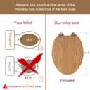 Elongated Toilet Seat Molded Wood Toilet Seat with Quietly Close and Quick Release Hinges, Easy to Install also Easy to Clean by Angol Shiold (Elongated, Original style)