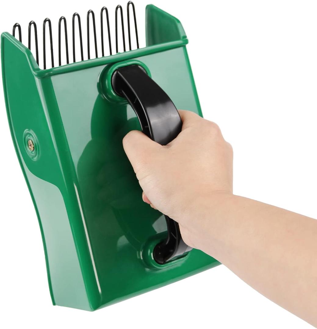 Easier Berry Picker Scoop Blue Berry Picking Rake with Metal Comb and Ergonomic Handle, Huckleberry Picker Harvesting Tool, Black Handle Easier Berry Picker Scoop Blue Berry Picking Rake with Metal Comb and Ergonomic Handle, Huckleberry Picker Harvesting Tool, Black Handle