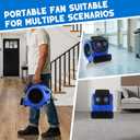 1/4HP Air Mover 600CFM Blower fan 3 Speeds High Velocity Industrial Fan, 3-Hour Timer Carpet Floor Drying Fan for Drying, Cooling, Air Circulation