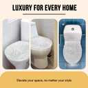MAYSHINE Toilet Lid Cover - Black, Plush Microfiber Oval Toilet Seat Covers for Bathroom, Machine Washable Elongated Toilet Cover Seat, Stretches up to 21"x19"