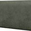 Loveseat Cushion Cover Leather-Look 1PC Stretch Love Seat Slipcover for Living Room Individual Couch Seat Protector, Pet-Friendly, Non-Slip, Easy Fit - Army Green, 28"D x 49"W x 6"H