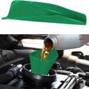 2 x Flexible Oil Funnel Reusable, Funnels for Automotive Use, Foldable Draining Tool Spill-Free, Car Accessories Multi-Purpose Rubber Oil Change Filter for Lawnmower, Truck, Motorcycle (Green)