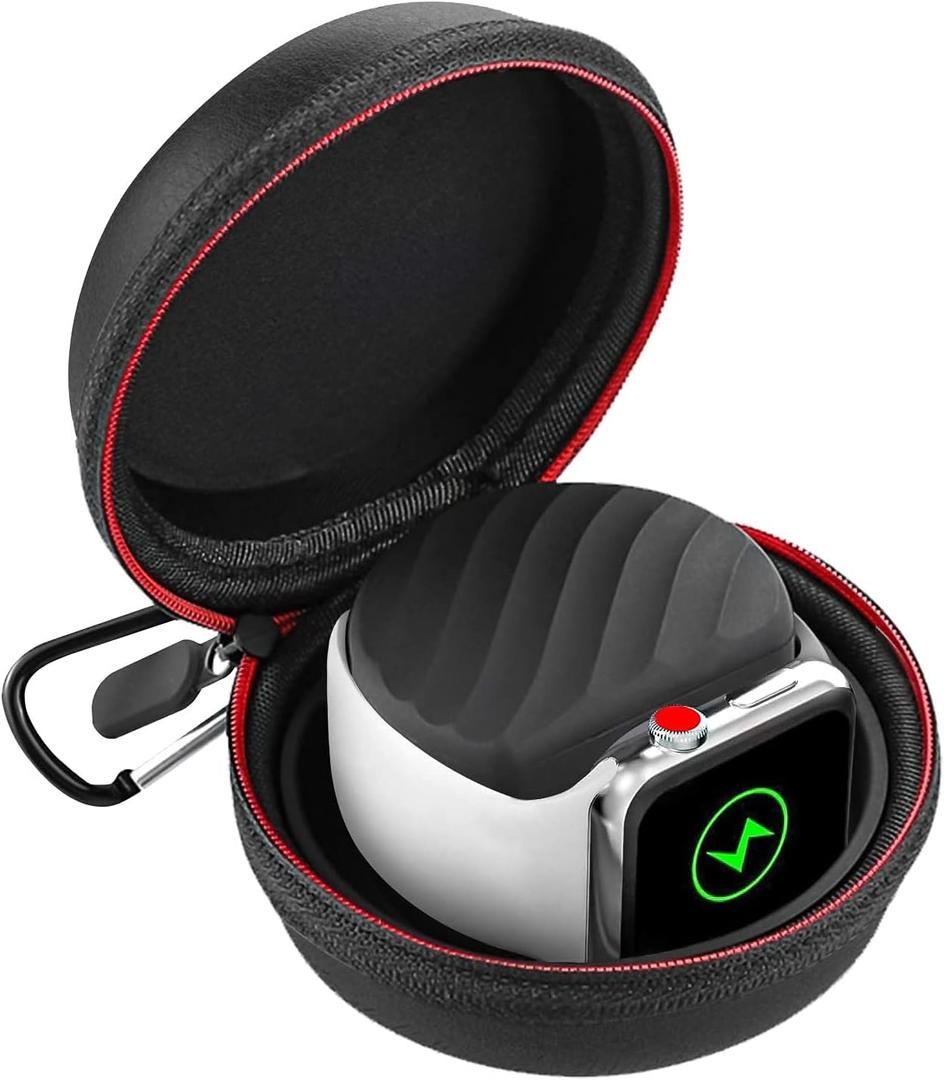 Galaxy Watch 7/6 Charger Holder, Portable Travel Carrying bag EVA Protective Storage case for Samsung Galaxy Watch 7 ultra 6 5 4 3 Active 2 and Google Pixel watch (charger not included)