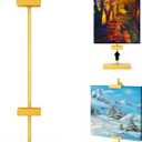 Yaocom Gold Tabletop Picture Frame Easel Stand 16. 5 Inch Adjustable Metal Frames Holder Stand Table Display Easel Picture Display Floor Art Holder for Home Exhibition Restaurant