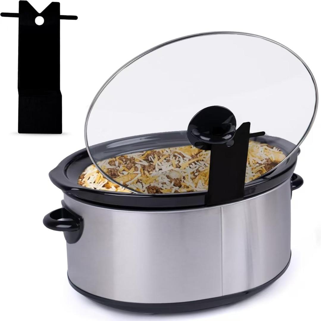 Slow Cooker Lid Holder Compatible with Crock-Pot, Space Saving Stand for Clean Kitchen and Convenient Cooking