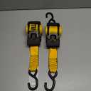 DEWALT DXBC9002 Black/Yellow 2 x 10 Auto Retractable Ratchet Straps - 1,100 lb Safe Working Load / 3,300 lb Break Strength, 2 Pack