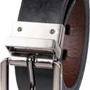 Levi's Big Kids Belt - School Friendly Casual Two-in-One Reversible Belt (Small (22-24), Black/Brown Bevel)